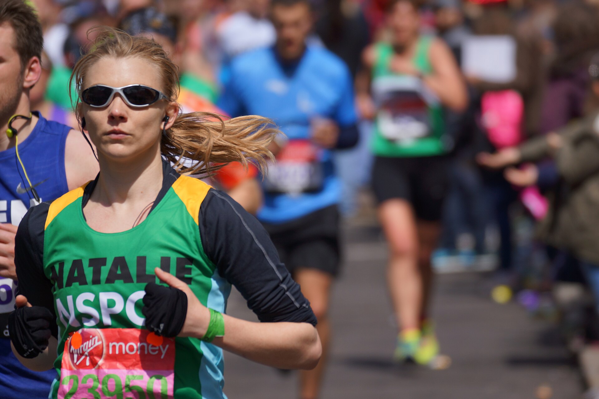 Photograph taken by Julian Mason on Sunday 24th April 2016 during the Virgin Money London Marathon.  Location Westferry Road on the Isle of 